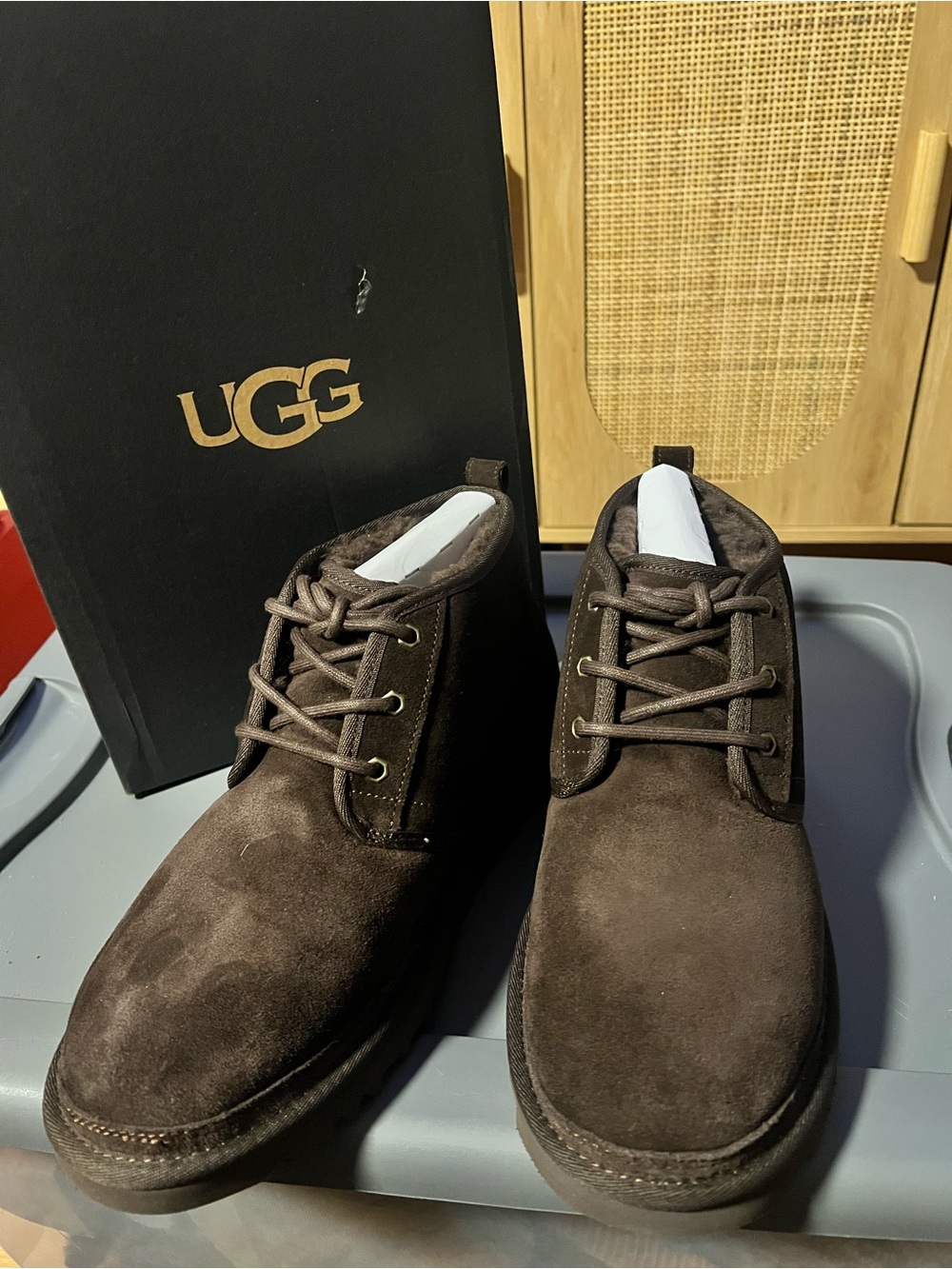 UGG Men’s Dark Brown Neumel Lace-Up Boots